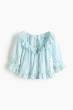 Blusa de algod?n con bordado ingl?s - H&m фото 2