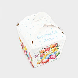 Коробка складная Счастливой Пасхи, 17 х 17 х 26 см - Дарите счастье фото 2