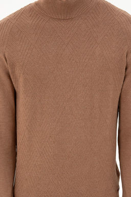 Мужской светло-коричневый меланжевый свитер Неожиданная скидка в корзине - U.s. polo assn фото 6