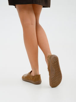 Босоногие туфли 188.natabr.Карамельный наплак+карамельная замша