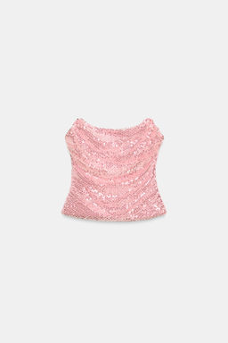 TOP PALABRA DE HONOR LENTEJUELAS / Rosa - Zara фото 3
