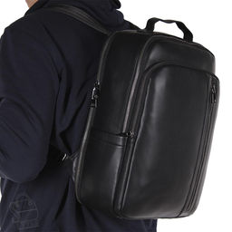 Рюкзак мужской кожаный 131419-159H black Heanbag в Новосибирске - S-style фото 3