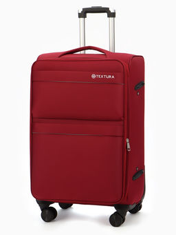 Чемодан 24",Текст,42*26*68,отд на молнии,2 нар/карм, увелич,код замок,4 колеса, красный