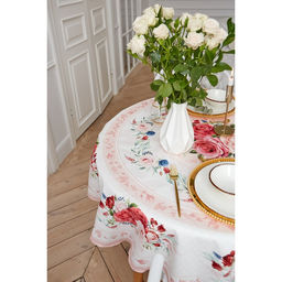 Скатерть круглая Этель Розы d=220 см, 100 % хлопок  фото 8