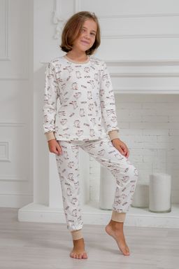 Пижама детская из интерлока Потешка кролик бежевый - Амадэль фото 2