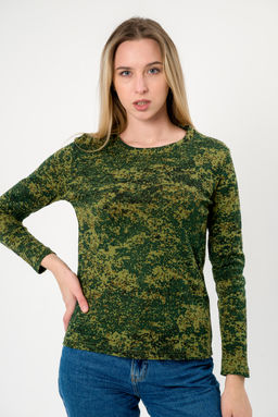 Лонгслив женский из рибаны Пиксель - Амадэль фото 6