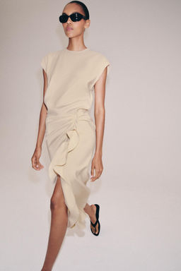 VESTIDO MIDI VOLANTES ZW COLLECTION / Crudo medio - Zara фото 10