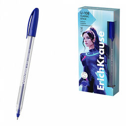 Цена за 50 шт. Ручка шариковая ErichKrause U-108 Stick Classic 1.0, Ultra Glide Technology, цвет чернил красный (в коробке по 50 шт.)  фото 4