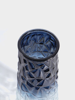 Ваза стекло настольная "Берт" 24х10,5 см, прозрачно-синий