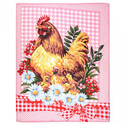 Салфетка хозяйственная 50х60см "Домашнее хозяйство", набор 3шт, вафельное полотно, хлопок 100%, плотность 245г/м2, на картоне, "Домашняя мода" (Россия)