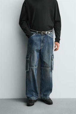 STRAIGHT FIT CARGO JEANS