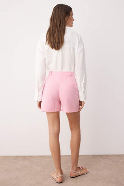Pembe Cizgili Keten Icerikli City Boy Sort & Bermuda TWOSS25SR00230 - Trendyolmilla фото 5