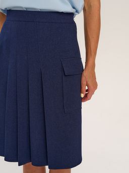 юбка из костюмной ткани с добавлением шерсти - Трика фото 5