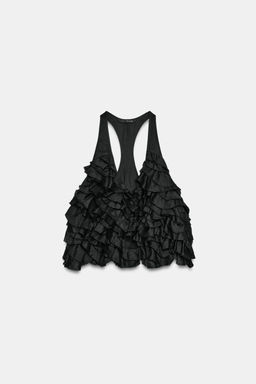 TOP VOLANTES CON RAMIO ZW COLLECTION / Negro