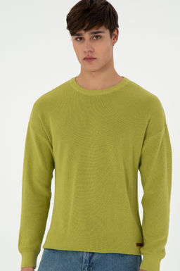 Erkek Regular Fit Bisiklet Yaka F_st_k Ye_ili Basic Kazak - U.s. polo assn фото 3