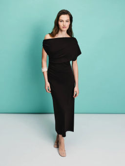 Асимметричное платье миди из вискозы / Zarina