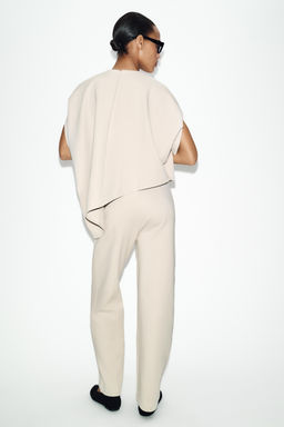 INTERLOCK STRAIGHT-LEG TROUSERS - Zara фото 5