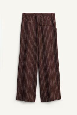 LIMITED EDITION STRIPED WIDE-LEG TROUSERS - Zara фото 6