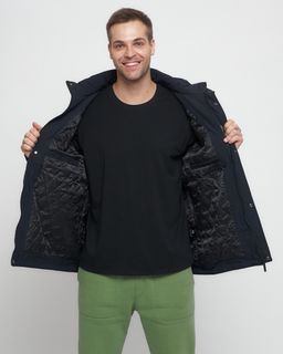 Куртка спортивная мужская большого размера темно-синего цвета 88676TS - Wonderrman фото 13