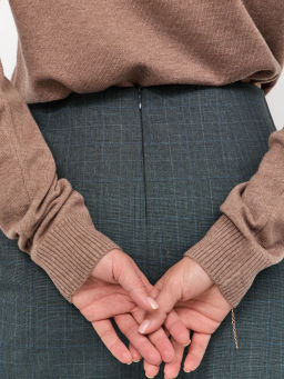 Юбка T-lab TL-SKT-010TK-JSP-изумрудный клетка  фото 3