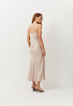 Платье-комбинация из сатинированной вискозы - TO BE ONE фото 5