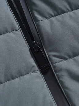 Куртка мужская удлинённая стёганая с капюшоном и графеновой подкладкой утеплитель тинсулейт