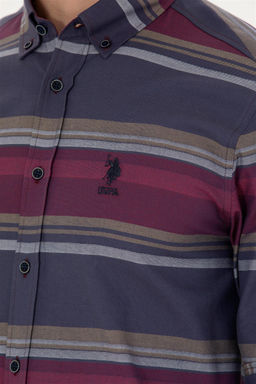 Мужская темно-синяя рубашка с длинным рукавом - U.s. polo assn фото 7