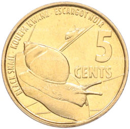 Монета 5 центов 2016 года Сейшелы