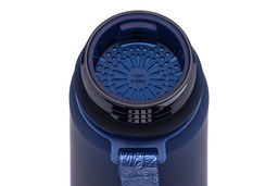 Бутылка для воды 1000 мл 7,8*7,8*28,5 см "Style Matte" с углубл д/пальцев, темно-синяя, мотивацион.