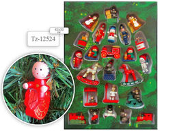Набор деревянных елочных игрушек 42х30 см