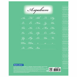 Цена за 5шт. Тетрадь 12 л. BRAUBERG ЭКО "5-КА", частая косая линия, обложка плотная мелованная бумага, ЗЕЛЕНАЯ,