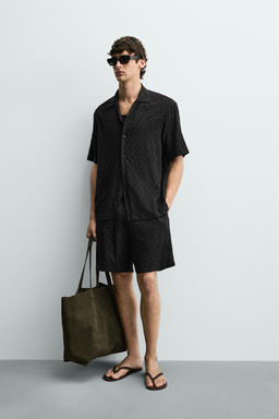 BERMUDA JACQUARD GEOM?TRICO / Negro