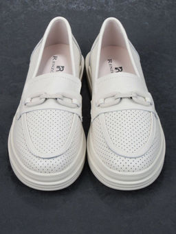 03-HY16-1D BEIGE Лоферы женские (натуральная кожа)