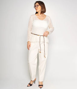 Лонгслив+топ #КТ2987, кремовый