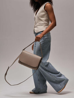 Сумка кожаная Deboro 30512 бежевый латте