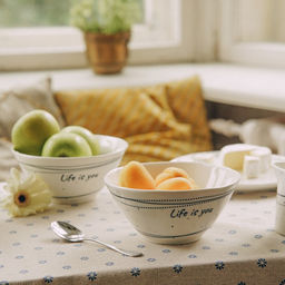 Салатники SL Home Милый дом, 700 мл, d=16 см, фарфор, набор 2 шт., белые