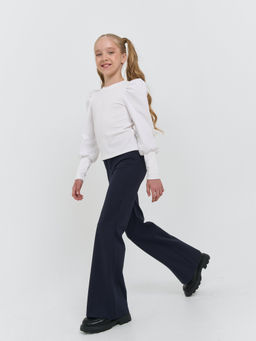 Блузка из лапши для девочки Белая 7+ - Bungly фото 9