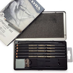 LYRA Набор художественных карандашей REMBRANDT (для графики) 12 шт. ( в металлической упаковке ) L2051112 уголь