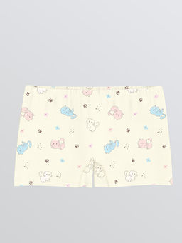 Y?ksek Pamuklu Kedi Bask?l? K?z ?ocuk Boxer