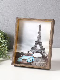 Фоторамка пластик 20х25 см "Ламберто" бежево-чёрный с золотом 26х21х3,5 см