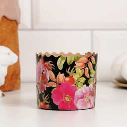 Формы для выпечки кулича бумажные Деко-про «Узоры», набор 9 видов по 1 штуке, одноразовые, разноцветные