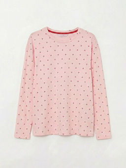 Bisiklet Yaka Desenli Kad?n Pijama ?st?