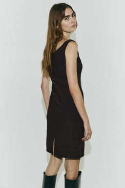 Vestido de punto off-the-shoulder - H&m фото 4