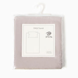 Простыня Этель Silver cloud, 200х215 см, мако-сатин, 114г/м2, 100% хлопок  фото 4