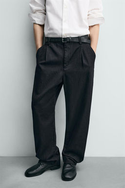 PANTAL?N CHINO DENIM PLIEGUES / ?ndigo - Zara фото 5