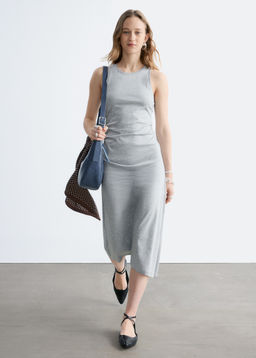 Vestido midi asim?trico con fruncido - H&m фото 7