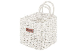 Набор 3 плетеных корзинок 19*19*23 см Flower с ручкой, белый - Elan gallery фото 4