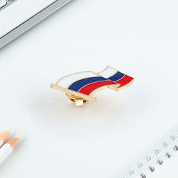 Значок Флаг России, 3?2.2 см