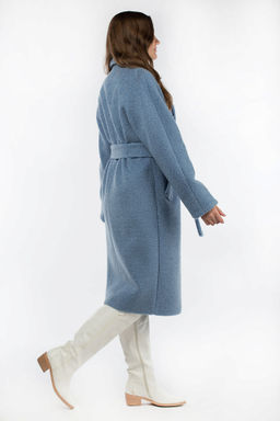 01-09224 Пальто женское демисезонное (пояс) - El podio фото 3