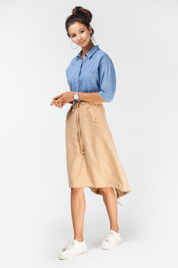 Юбка из тонкой эко-замши